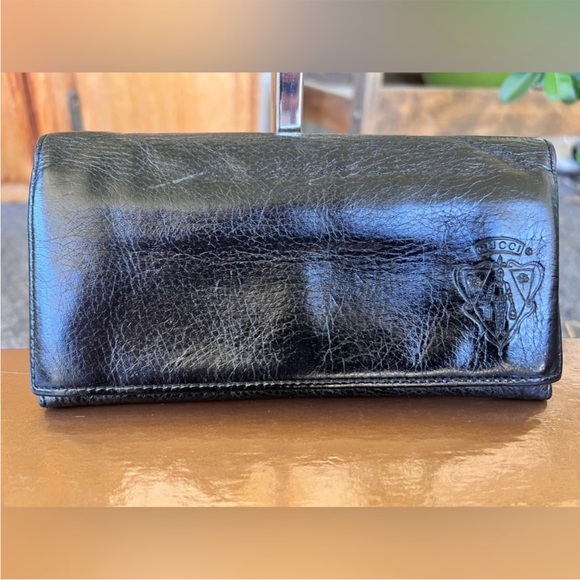 💎VINTAGE GUCCI 💎LG LEATHER WALLET 💎